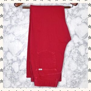 Guess 90s Red High Rise Canvas Jeans Made In USA Women’s 32